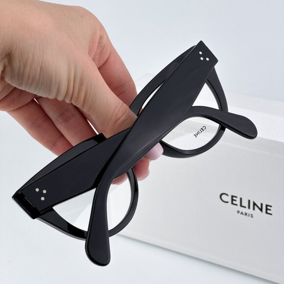 Celine CL5003IN 001 BRAND NEW Eyeglasses Black Demo Cat Eye Women - Picture 4 of 13